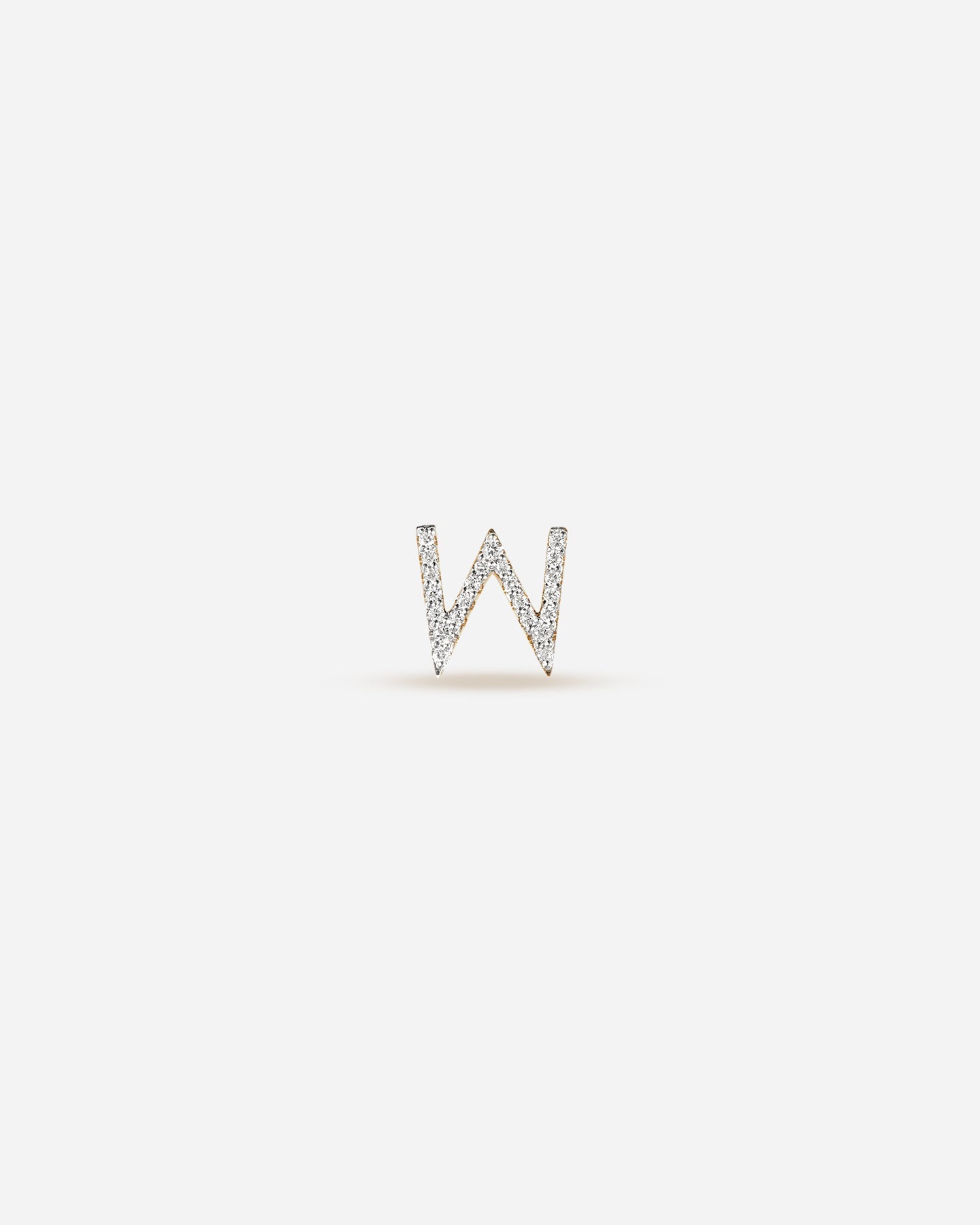 BRUNA The Label Earrings W / 14k Massivgold / Laborgezüchtete Diamanten Lab-Grown Diamond Letter Stud
