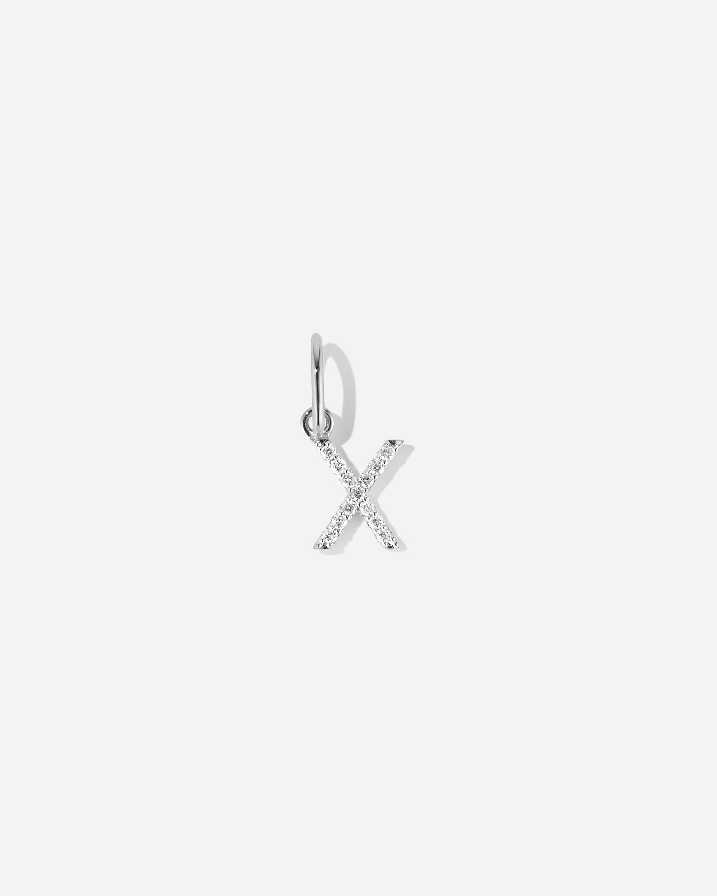 BRUNA The Label Charm X / 14k Weißgold / Laborgezüchtete Diamanten Lab-Grown Diamond Letter Charm