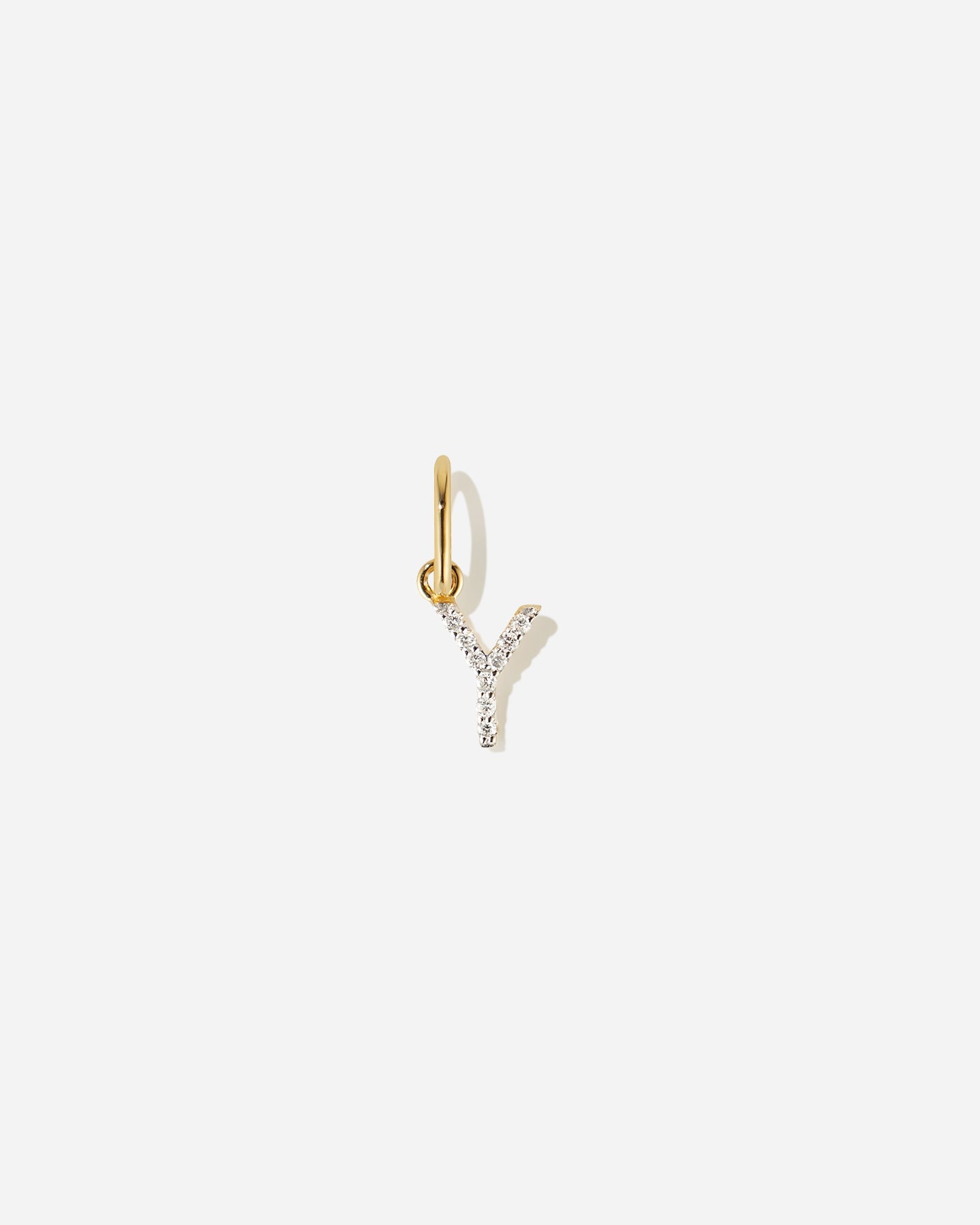BRUNA The Label Charm Y / 14k Massivgold / Laborgezüchtete Diamanten Lab-Grown Diamond Letter Charm