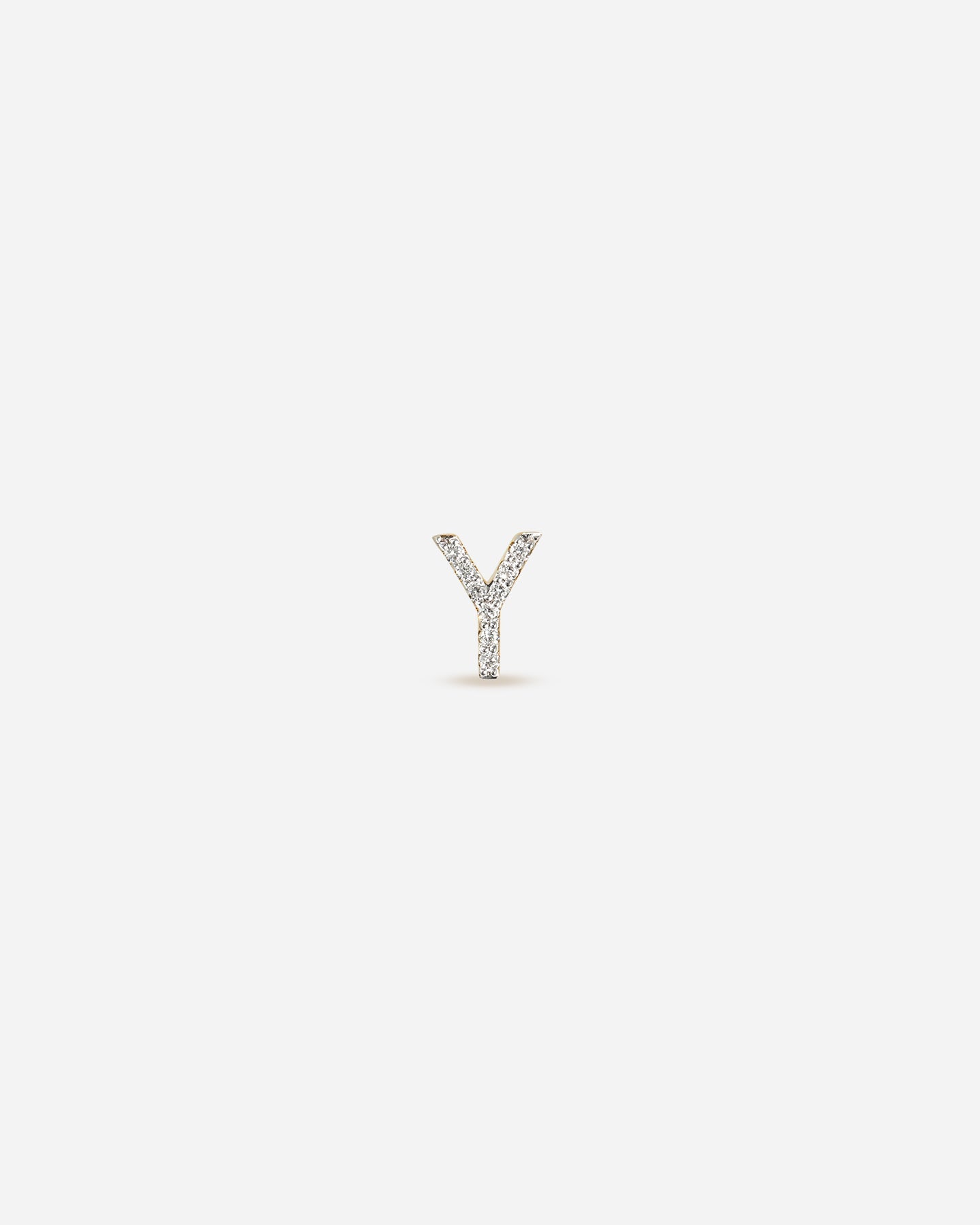 BRUNA The Label Earrings Y / 14k Massivgold / Laborgezüchtete Diamanten Lab-Grown Diamond Letter Stud