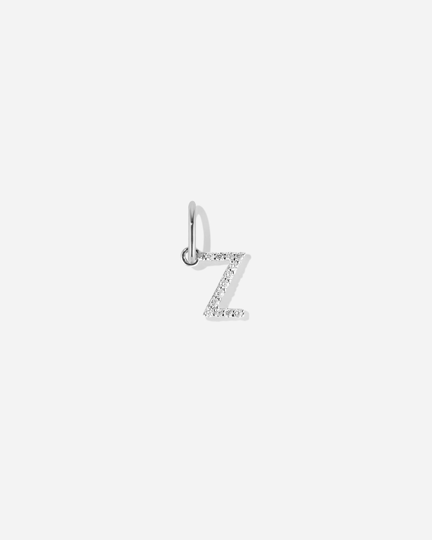BRUNA The Label Charm Z / 14k Weißgold / Laborgezüchtete Diamanten Lab-Grown Diamond Letter Charm