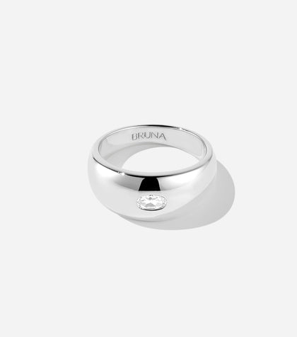BRUNA The Label Ring 925 Sterling Silber / 52 / Topaz Lazio Topaz Ring