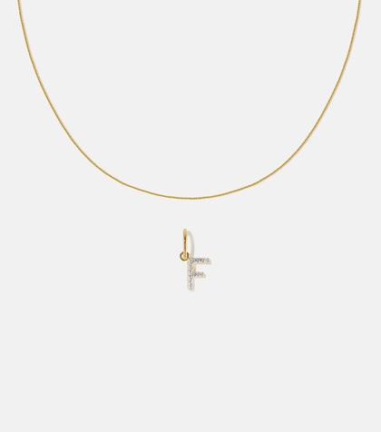 BRUNA The Label Sets F / 14k Massivgold / Laborgezüchtete Diamanten Letter Pendant Set