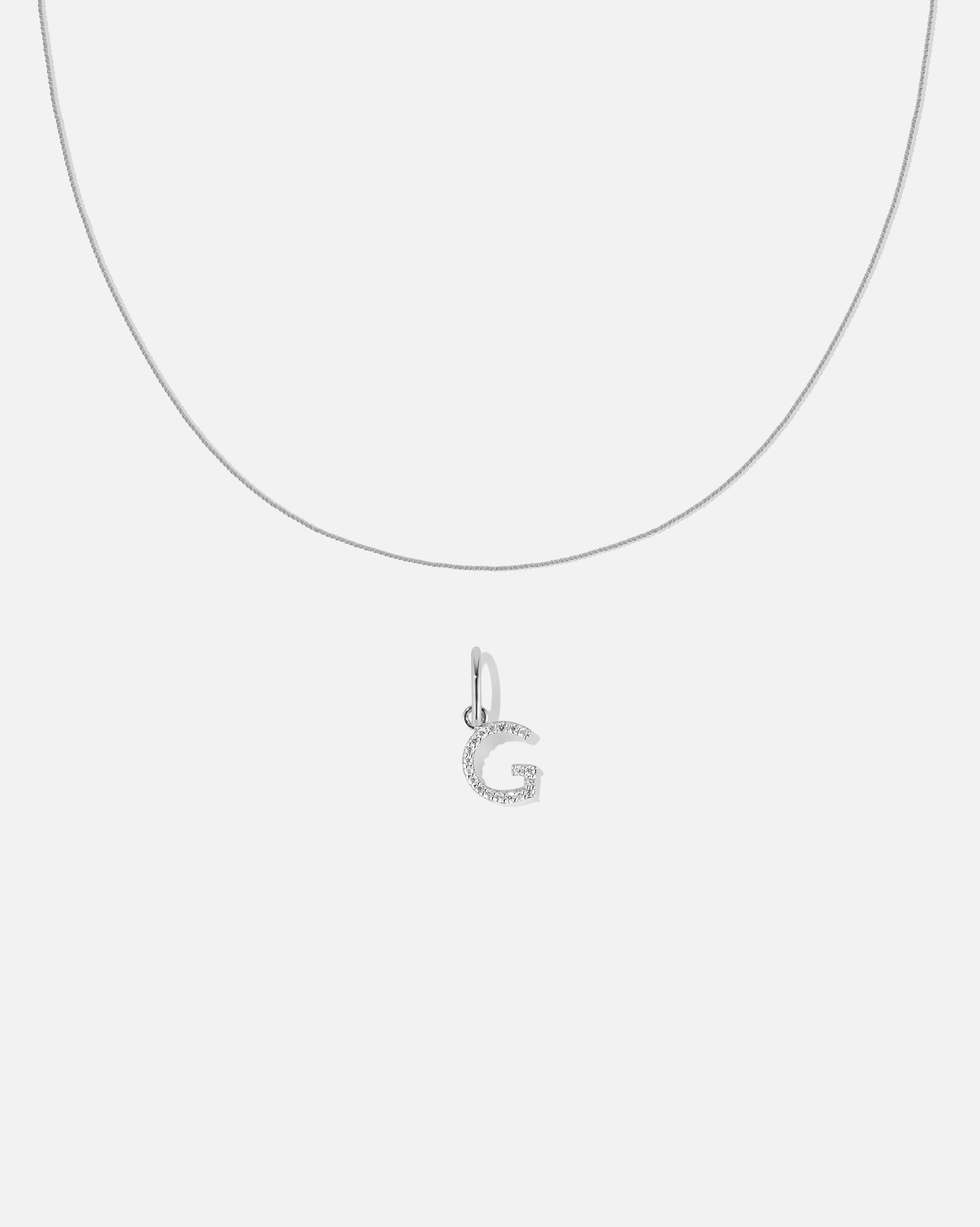 BRUNA The Label Sets G / 14k Weißgold / Laborgezüchtete Diamanten Letter Pendant Set