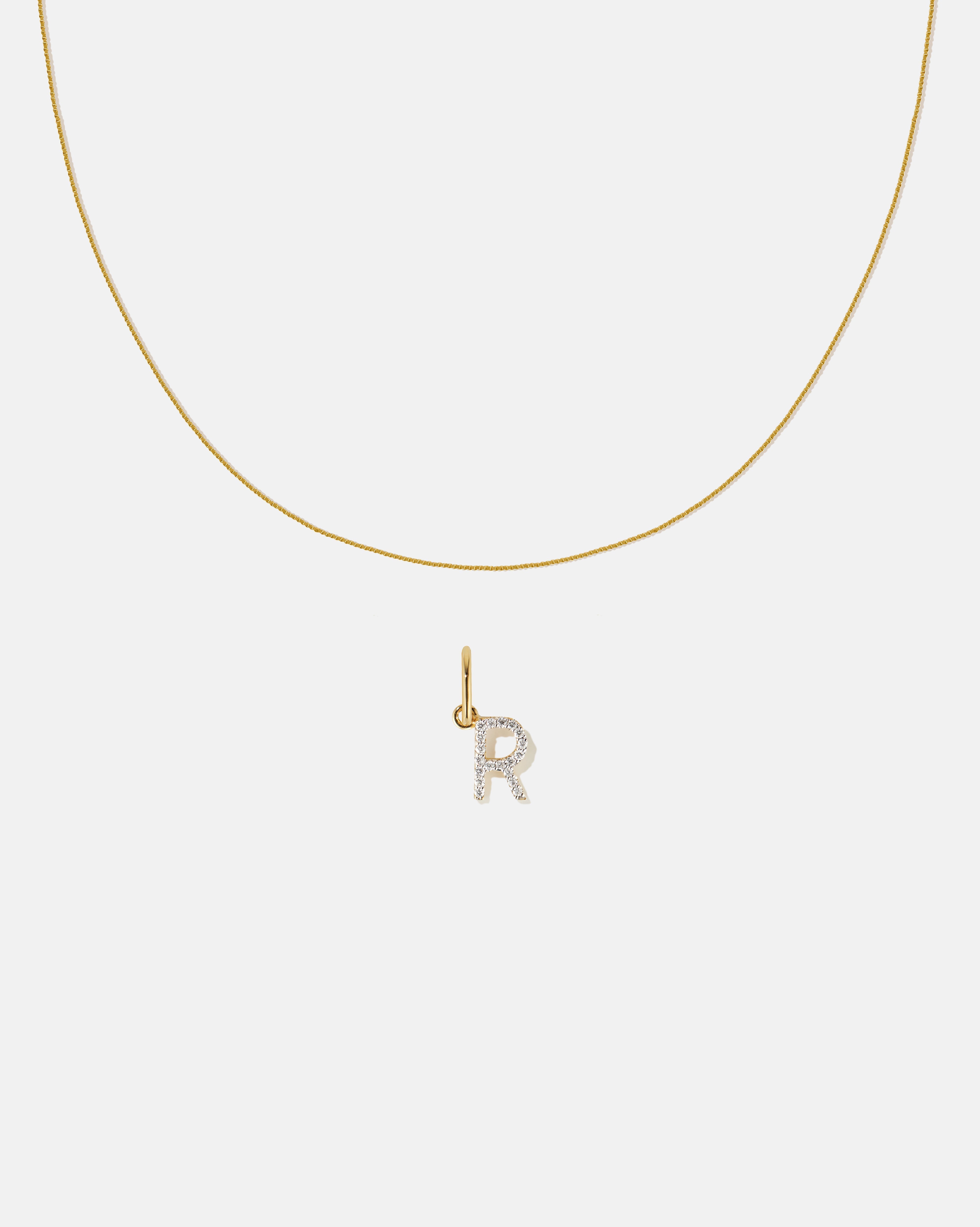 BRUNA The Label Sets R / 14k Massivgold / Laborgezüchtete Diamanten Letter Pendant Set