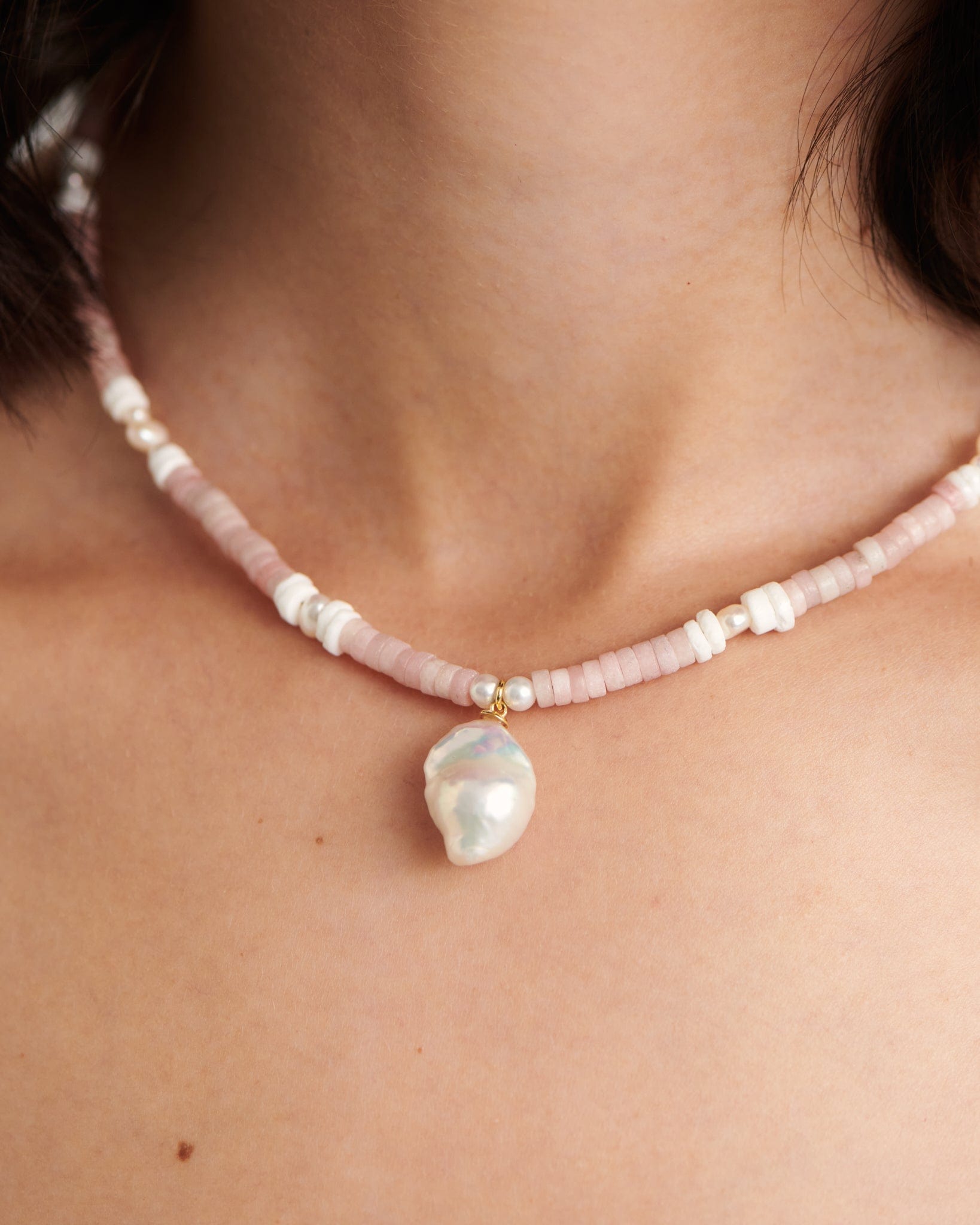 BRUNA The Label Necklace 18k Gold Vermeil / Perlen Marbella Necklace