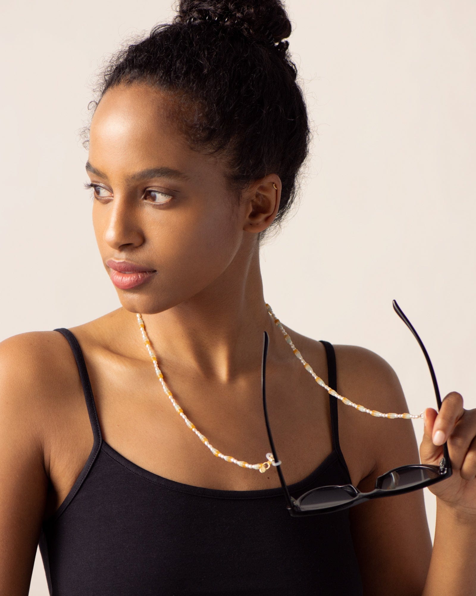 Bruna The Label Accessoire 18k Gold Vermeil / Perlen Mare Sunglass Chain