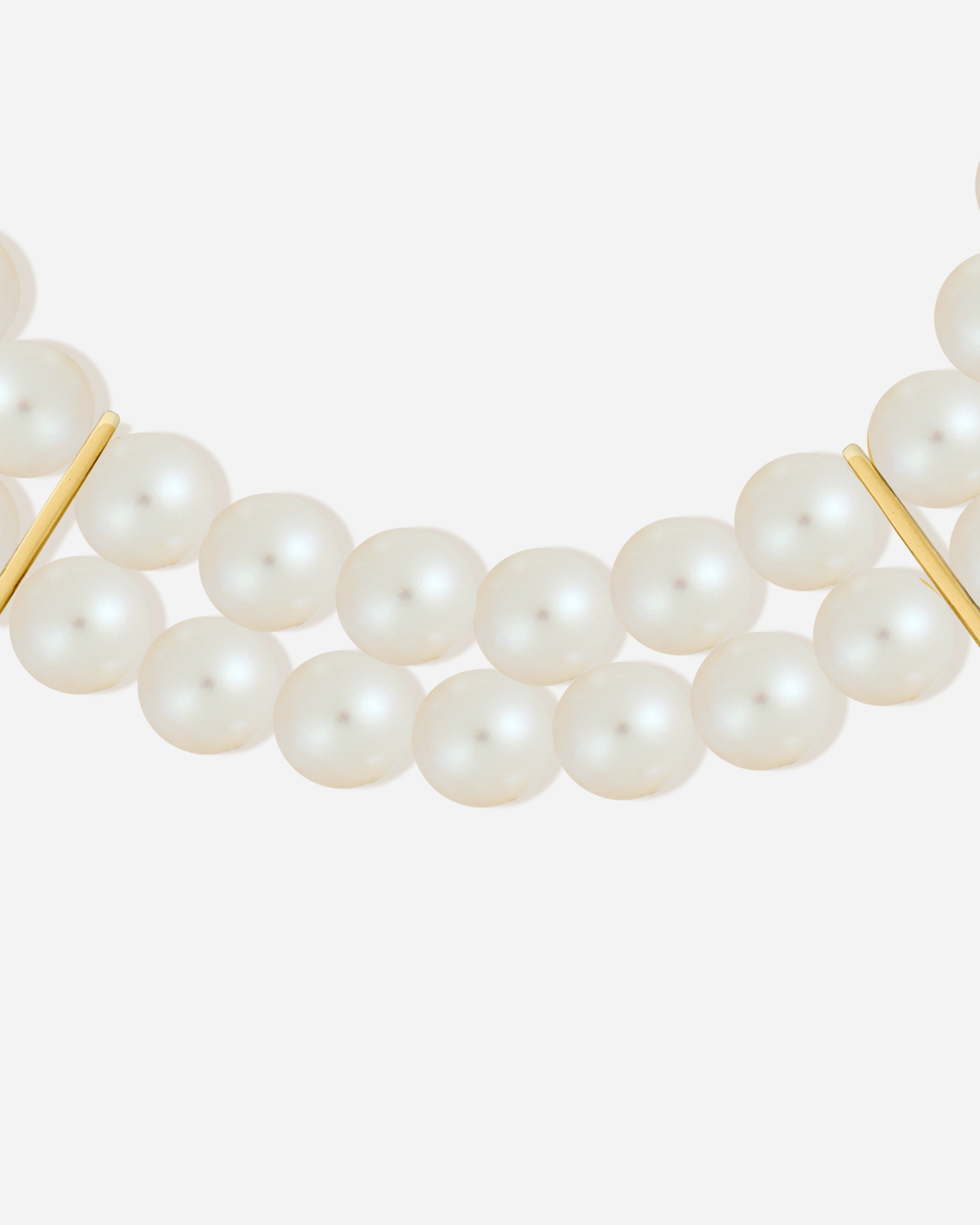 BRUNA The Label Necklace 18k Gold Vermeil / Perlen Messina Choker