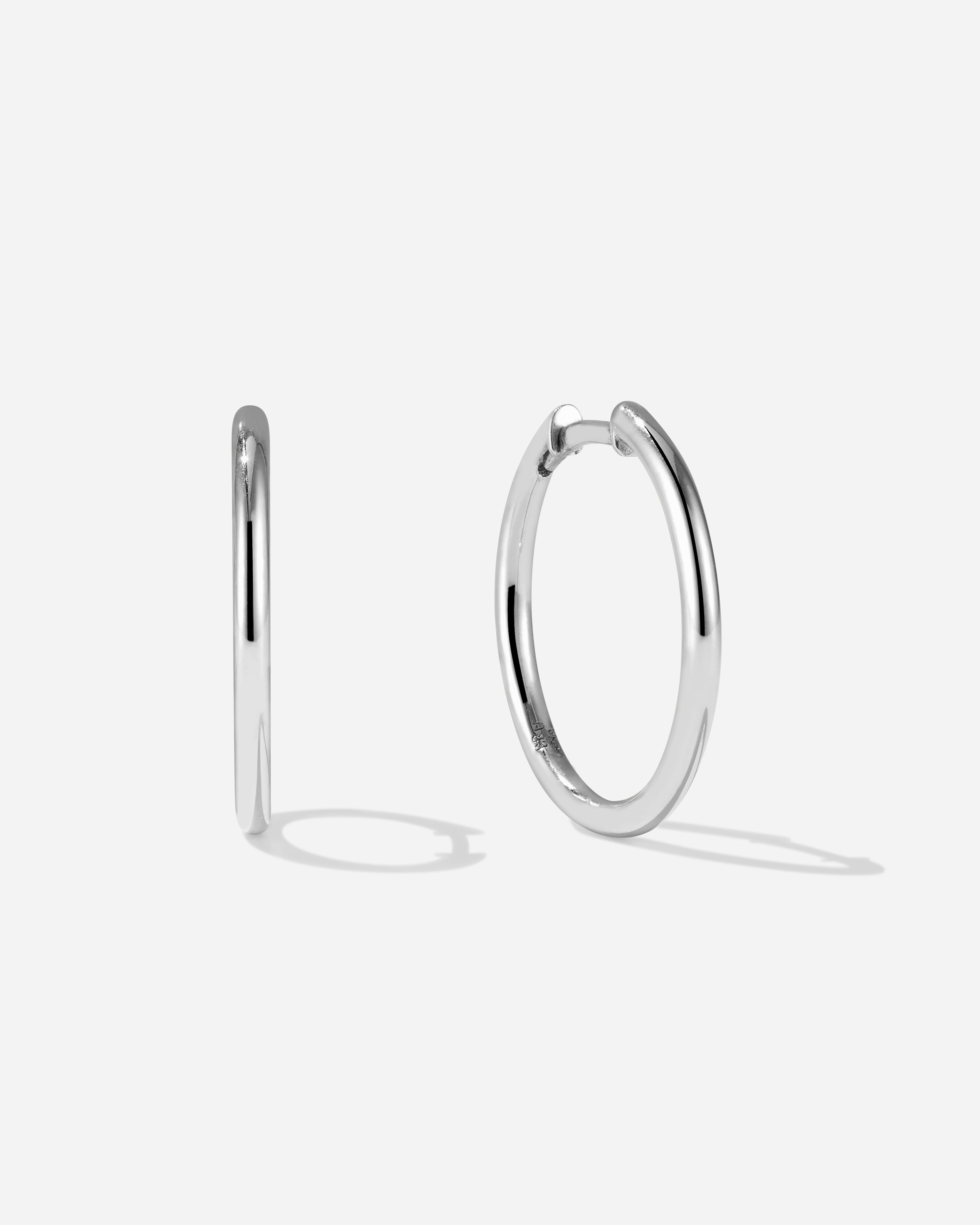 BRUNA The Label Earrings 14k Weißgold Mimosa Large Hoops