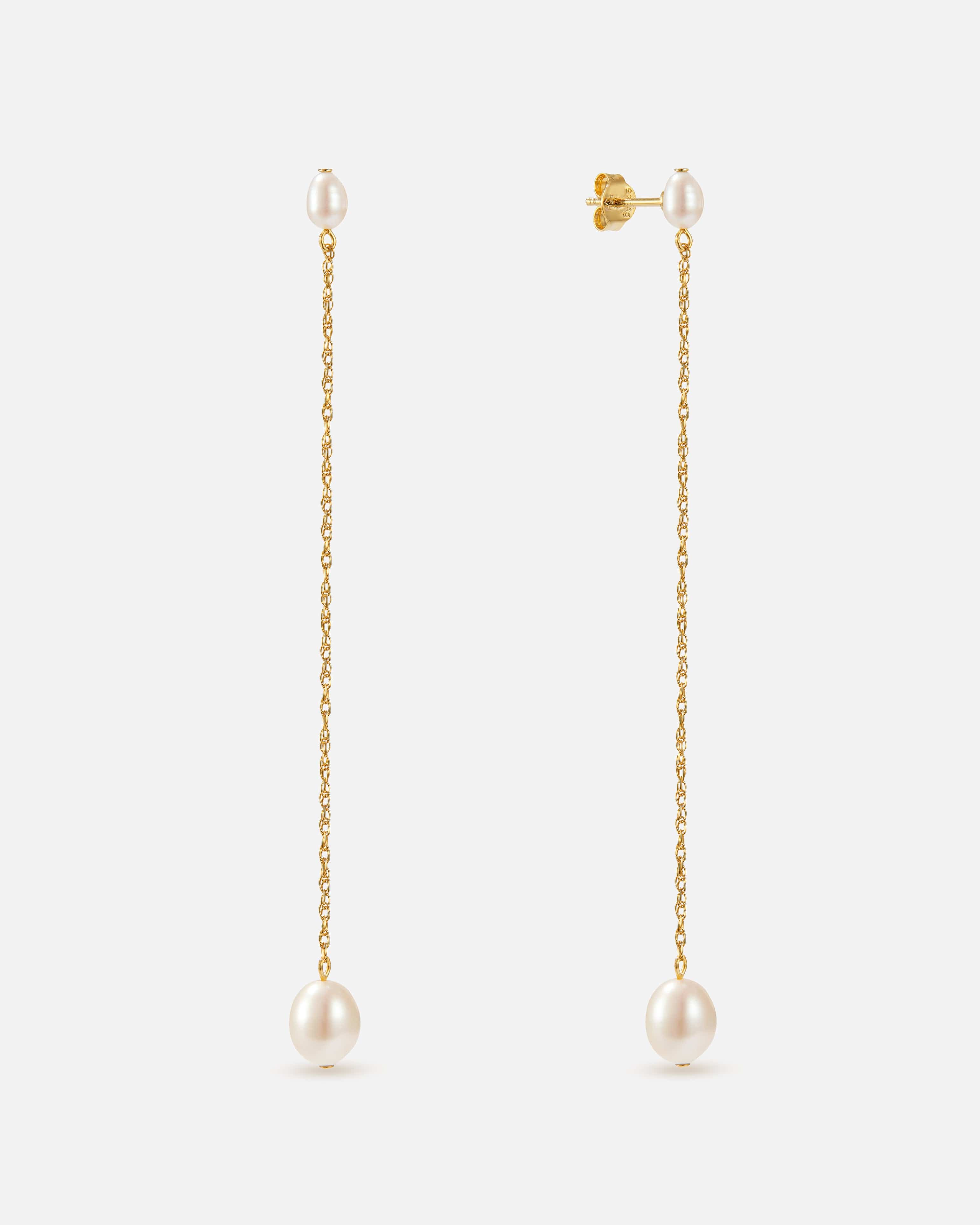 BRUNA The Label Earrings 18k Gold Vermeil / Perlen Paloma Long Earrings