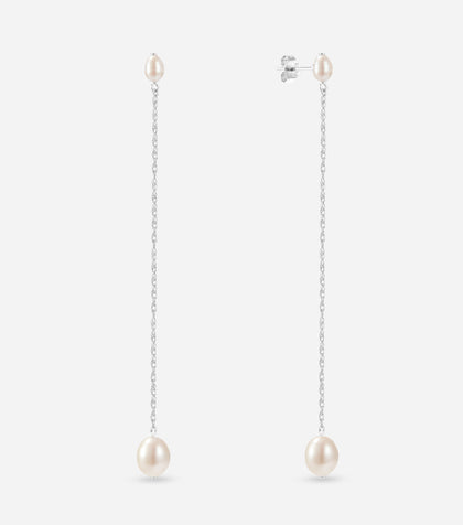 BRUNA The Label Earrings 925 Sterling Silber / Perlen Paloma Long Earrings