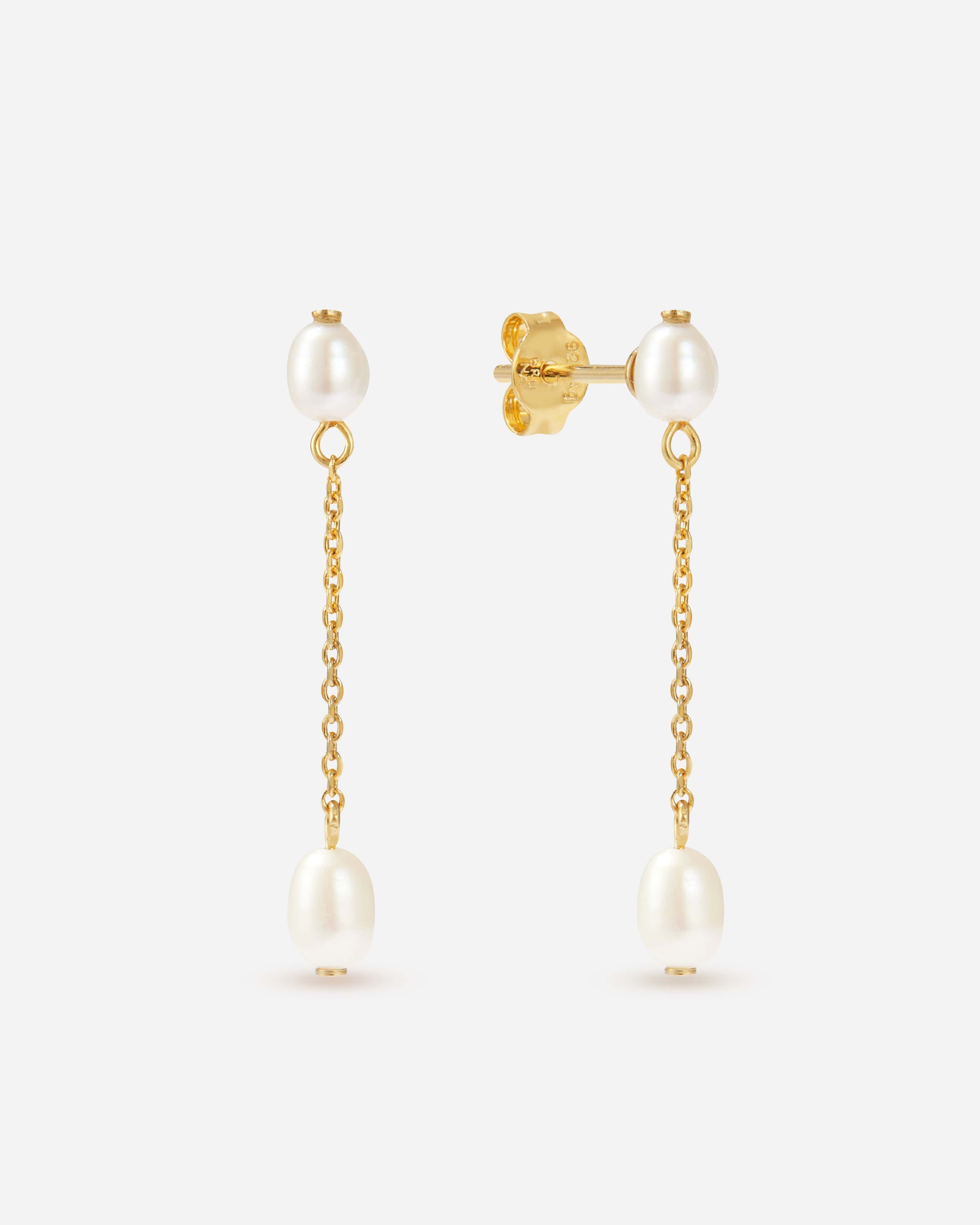 BRUNA The Label Earrings 18k Gold Vermeil / Perlen Paloma Short Earrings