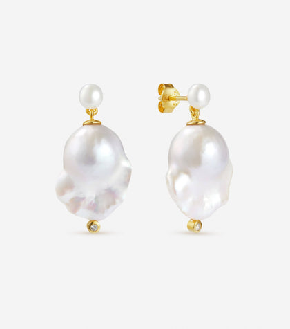 BRUNA The Label Earrings 18k Gold Vermeil / Perlen Pamplona Earrings