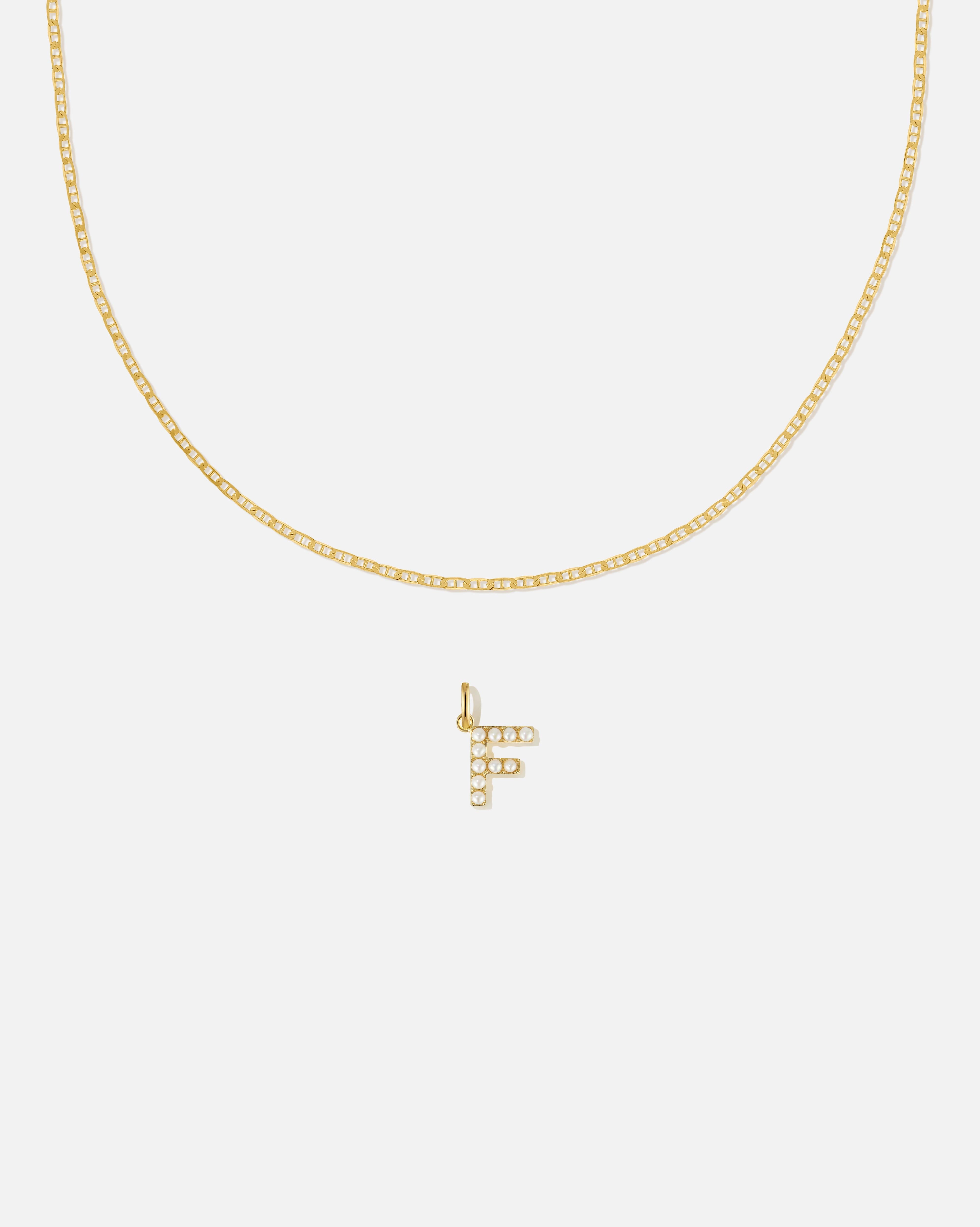 BRUNA The Label Sets F / 18k Gold Vermeil / Perlen Pearl Letter Charm Set