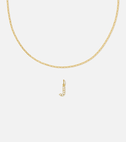 BRUNA The Label Sets J / 18k Gold Vermeil / Perlen Pearl Letter Charm Set