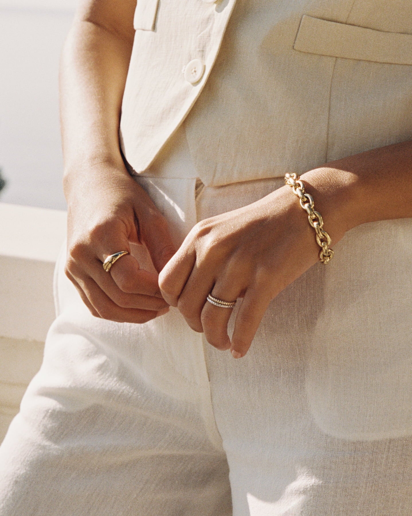 BRUNA The Label Ring Peony 14k Gold Mini Ring