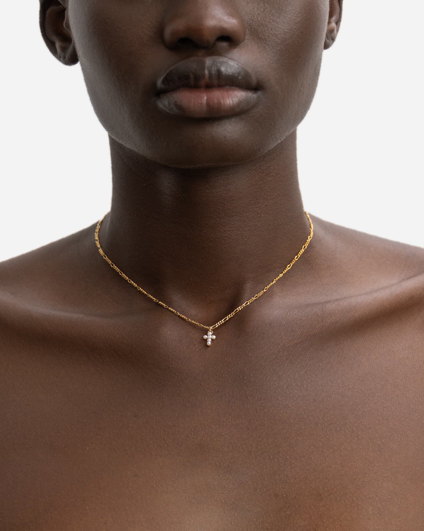 BRUNA The Label Necklace 18k Gold Vermeil / Perlen Saint-Savin Choker