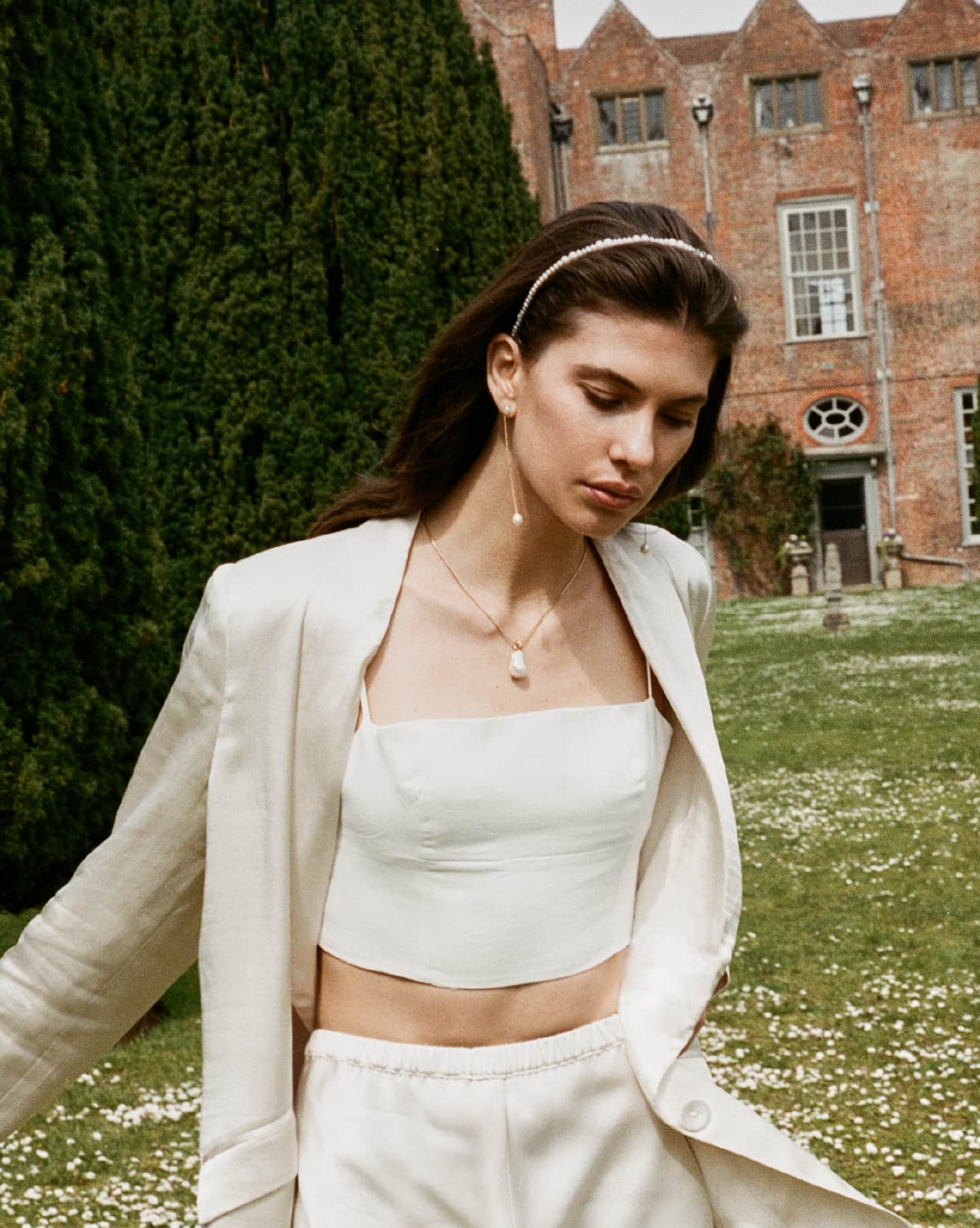 BRUNA The Label Accessoire 18k Gold Vermeil / Perlen Tivoli Headband