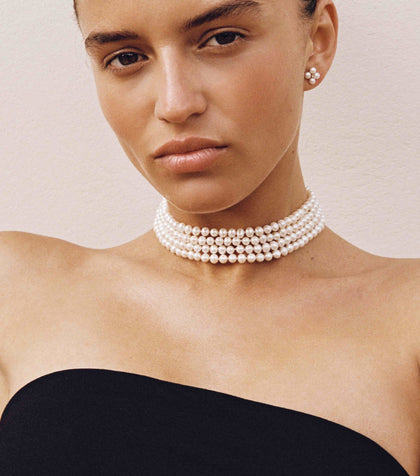 BRUNA The Label Necklace 18k Gold Vermeil / Perlen Valence Choker