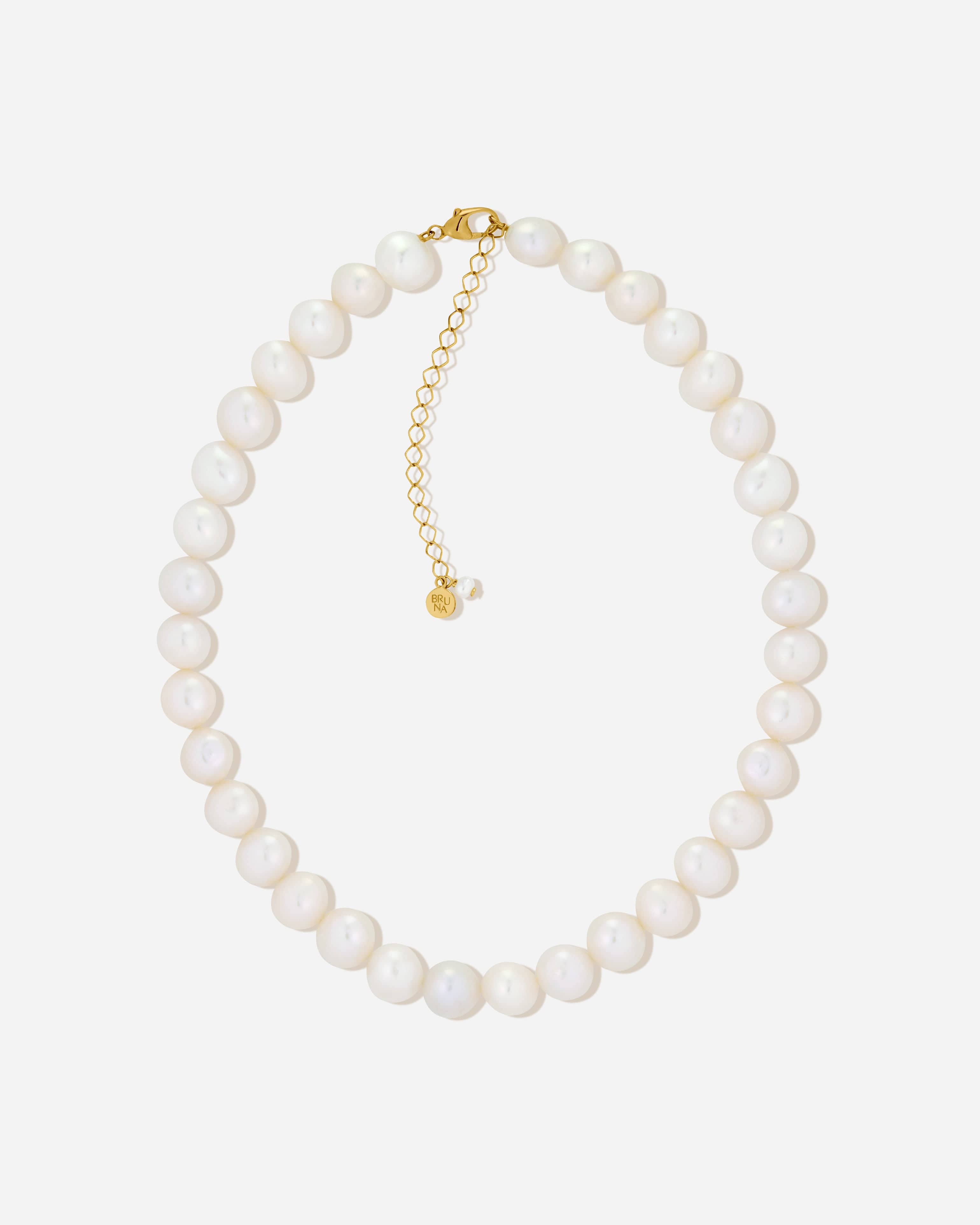 BRUNA The Label Necklace 18k Gold Vermeil / Perlen Vivo Choker