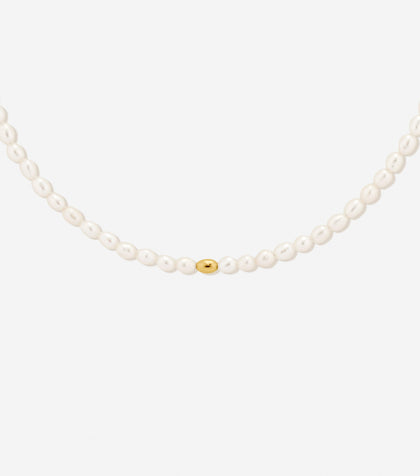 Bruna The Label Necklace 18k Gold Vermeil / Perlen Antibes Choker