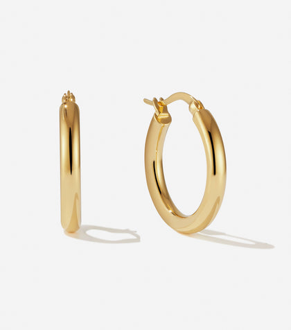 BRUNA The Label Earrings 18k Gold Vermeil / No Gems Ava Hoops