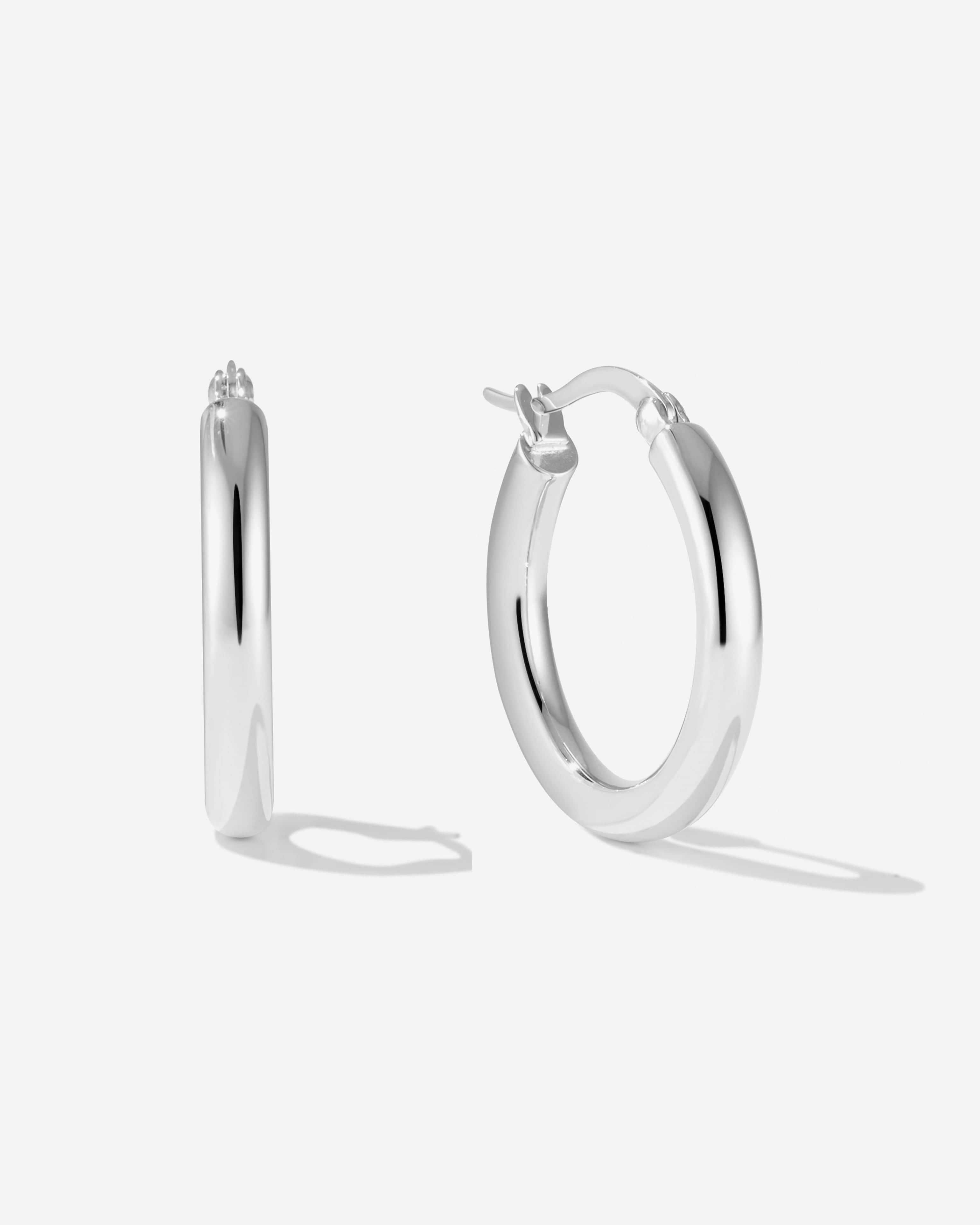 BRUNA The Label Earrings 925 Sterling Silber / No Gems Ava Hoops