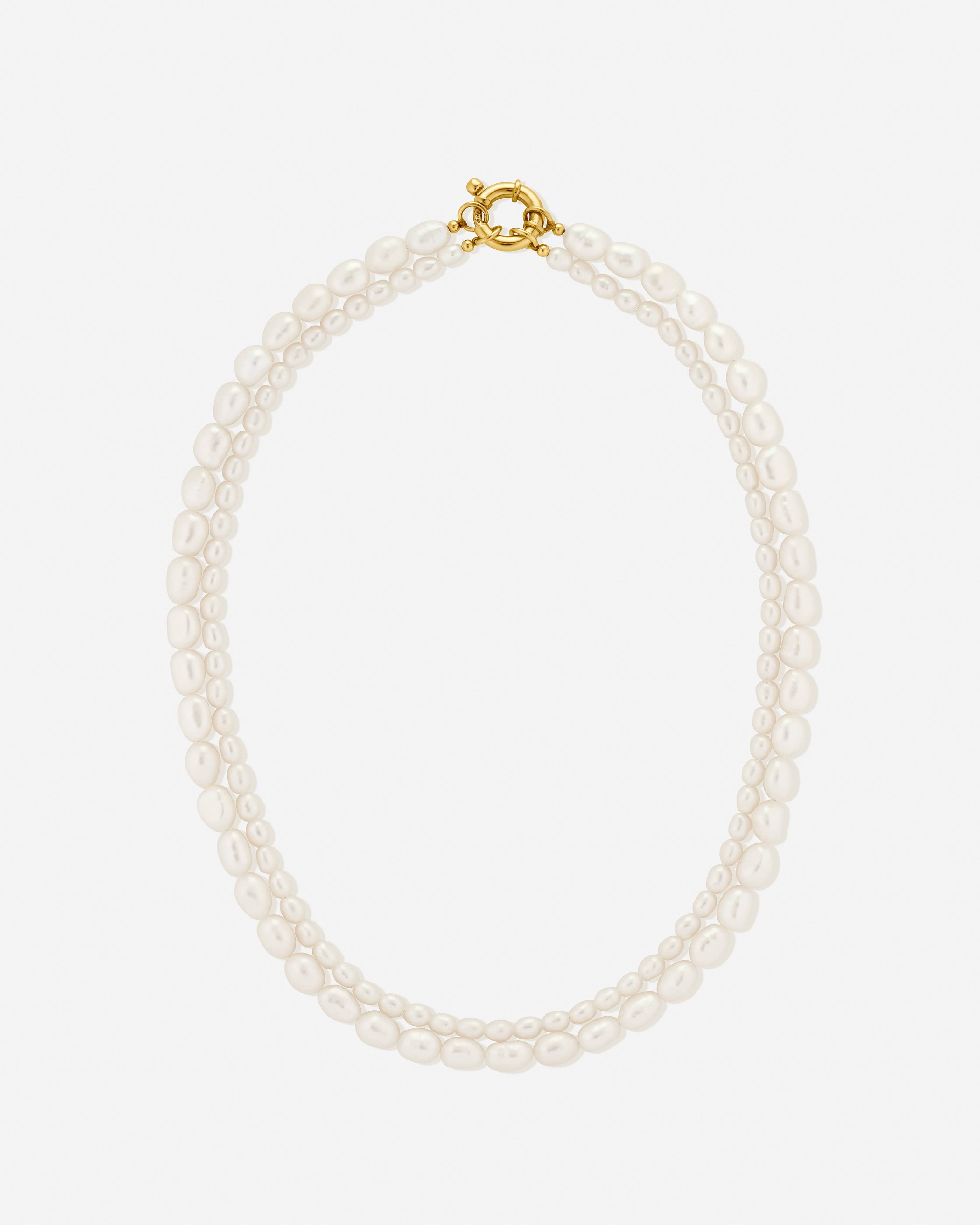 BRUNA The Label Necklace 18k Gold Vermeil / Perlen Baia Necklace
