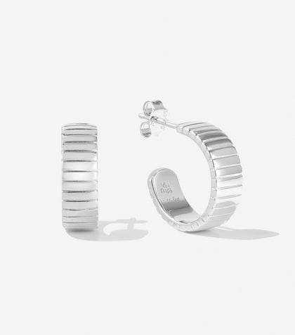 BRUNA The Label Earrings 925 Sterling Silber / No Gems Bergamo Hoops