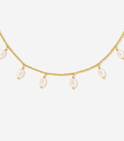 Bruna The Label Necklace 18k Gold Vermeil / Perlen Bora Bora Choker