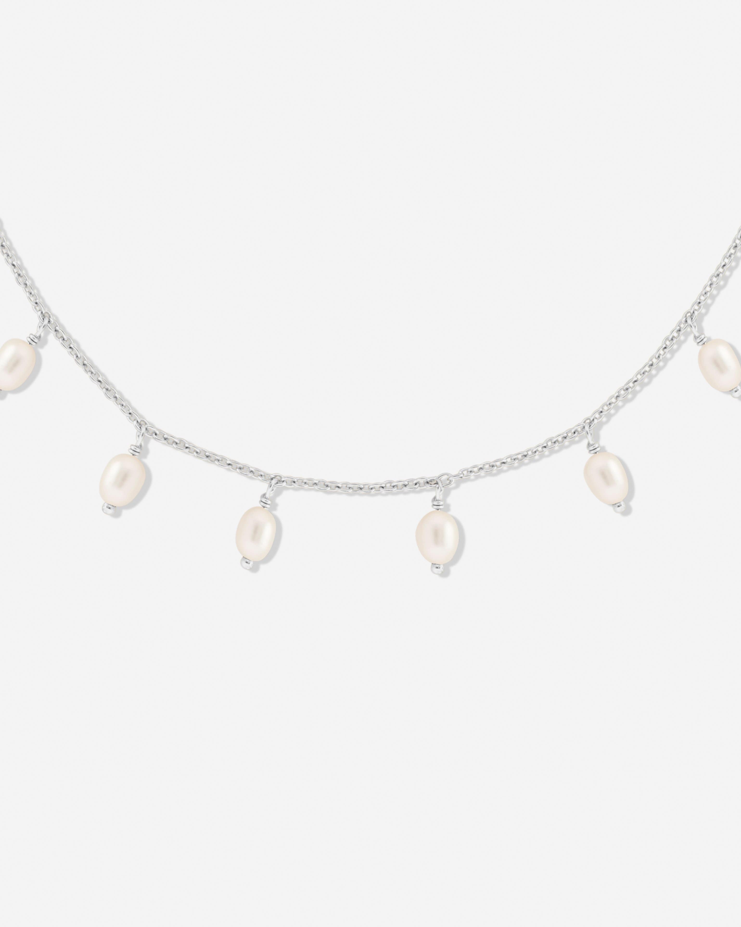 Bruna The Label Necklace 925 Sterling Silber / Perlen Bora Bora Choker