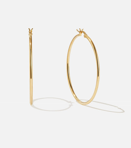 BRUNA The Label Earrings 18k Gold Vermeil / No Gems Calais Large Hoops