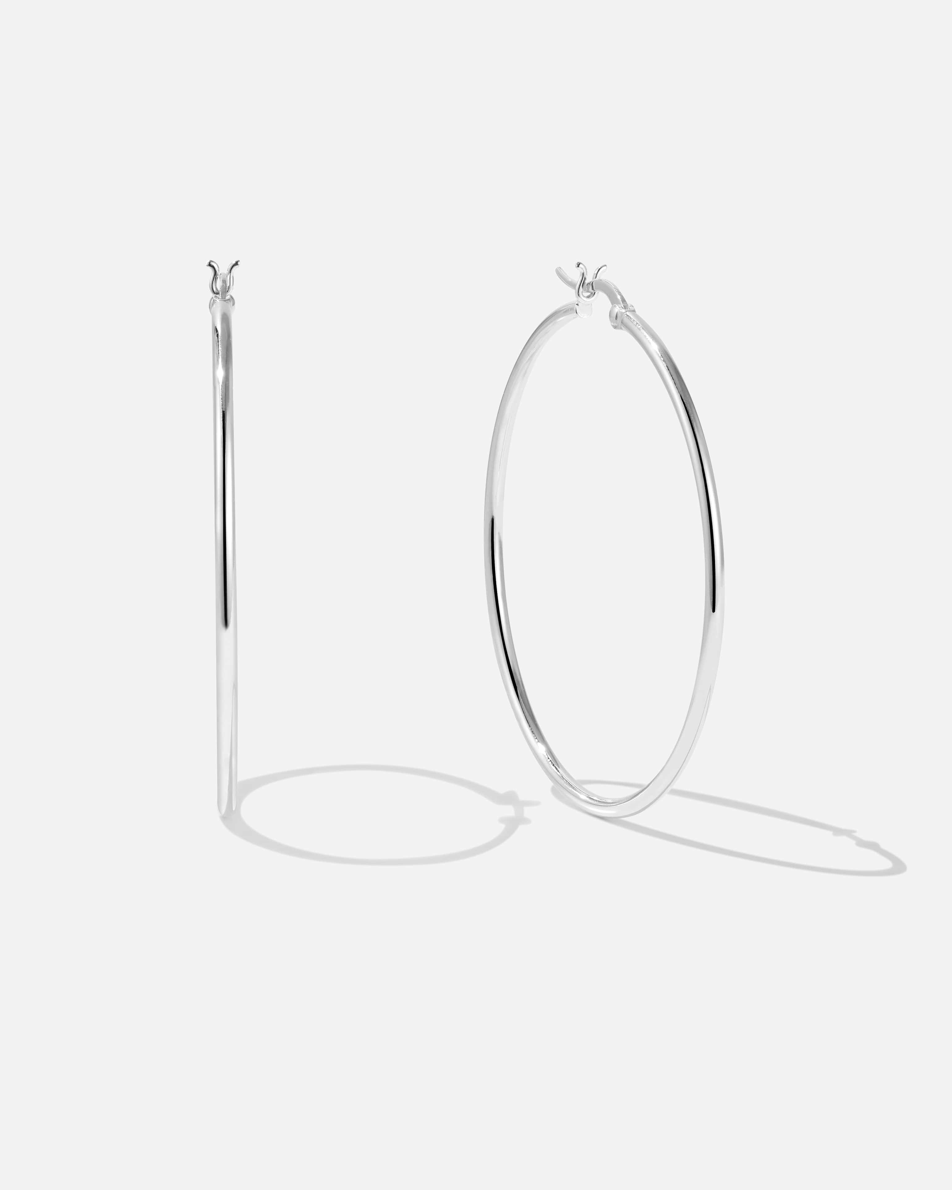 BRUNA The Label Earrings 925 Sterling Silber / No Gems Calais Large Hoops