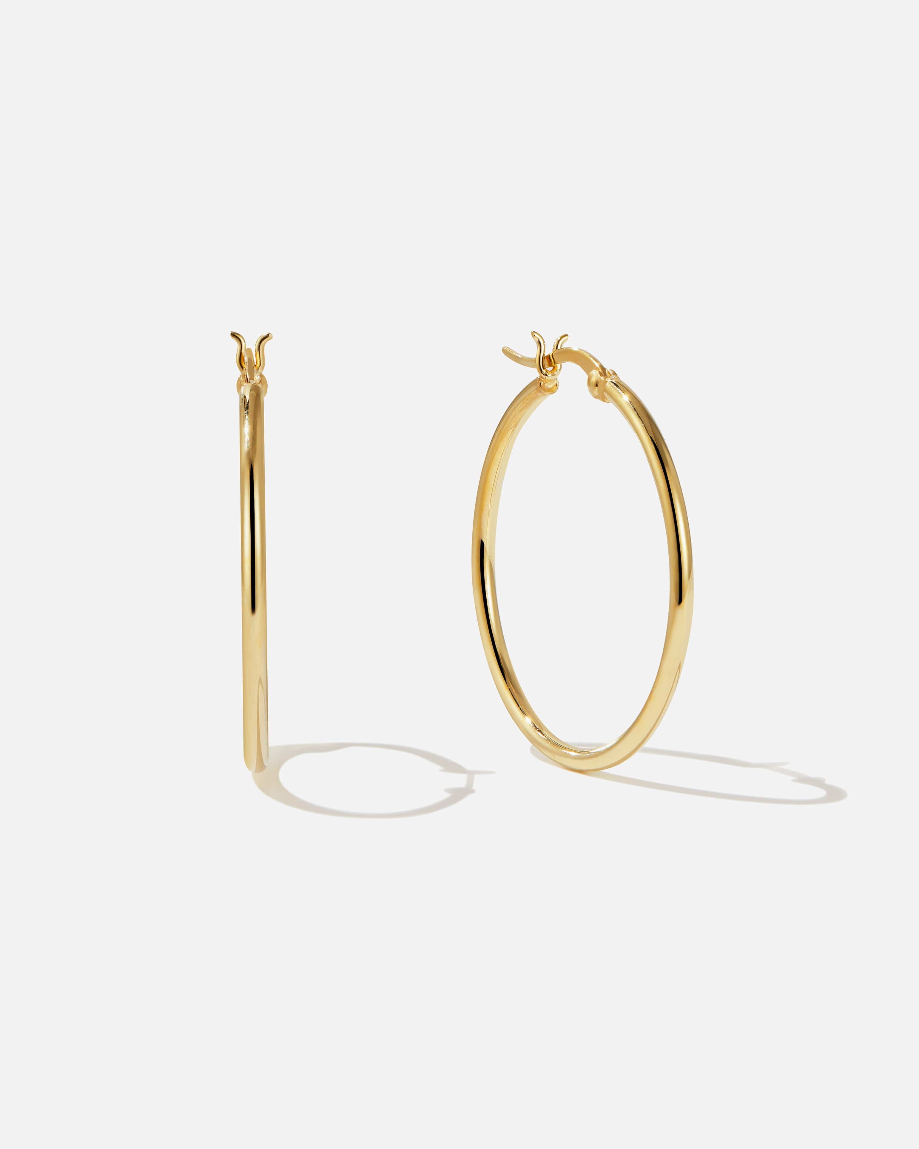 BRUNA The Label Earrings 18k Gold Vermeil / No Gems Calais Medium Hoops