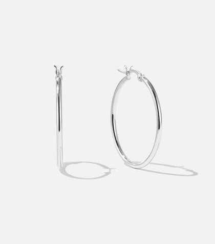 BRUNA The Label Earrings 925 Sterling Silber / No Gems Calais Medium Hoops
