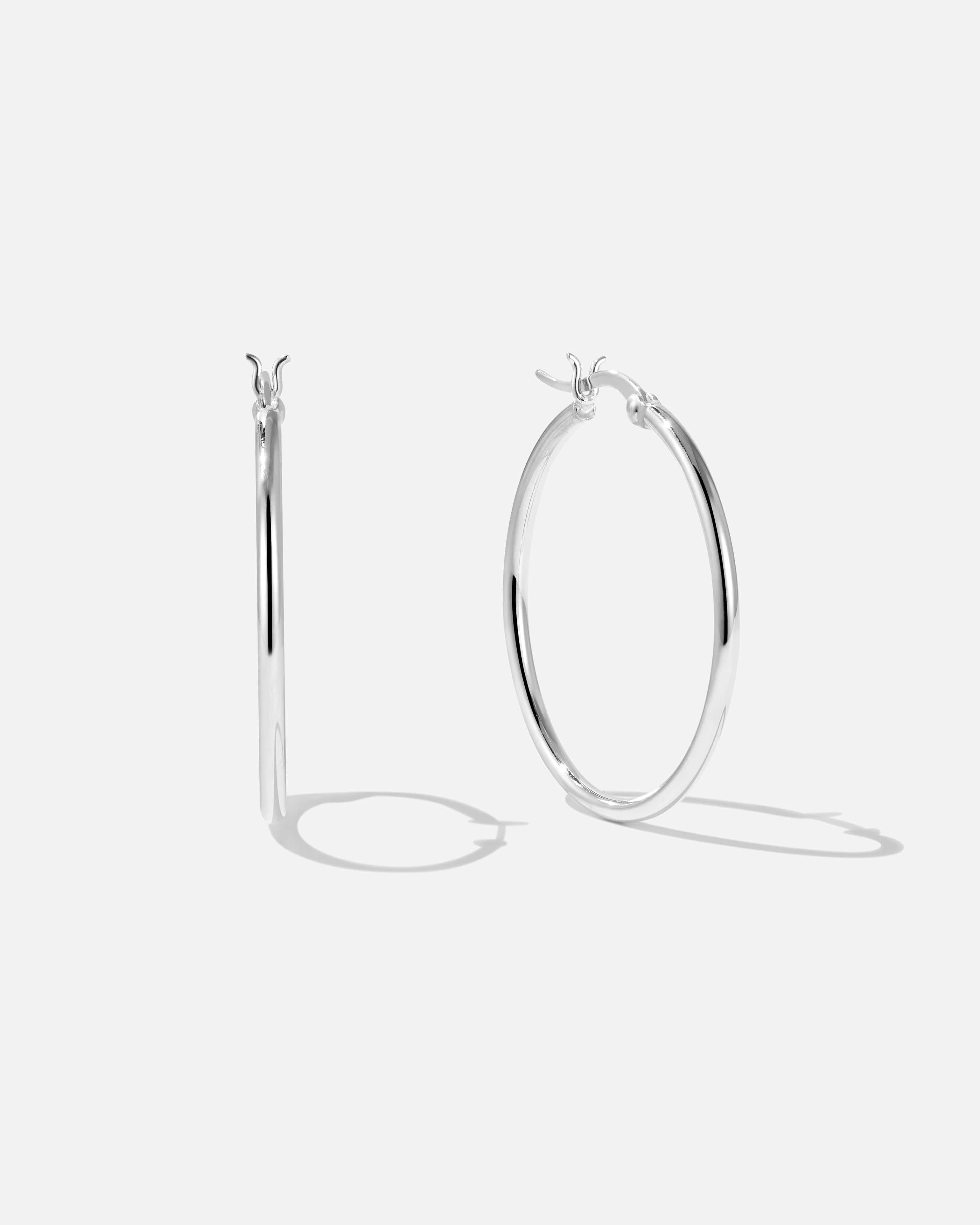 BRUNA The Label Earrings 925 Sterling Silber / No Gems Calais Medium Hoops