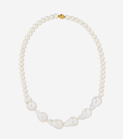 BRUNA The Label Necklace 18k Gold Vermeil / Perlen Champagne Necklace