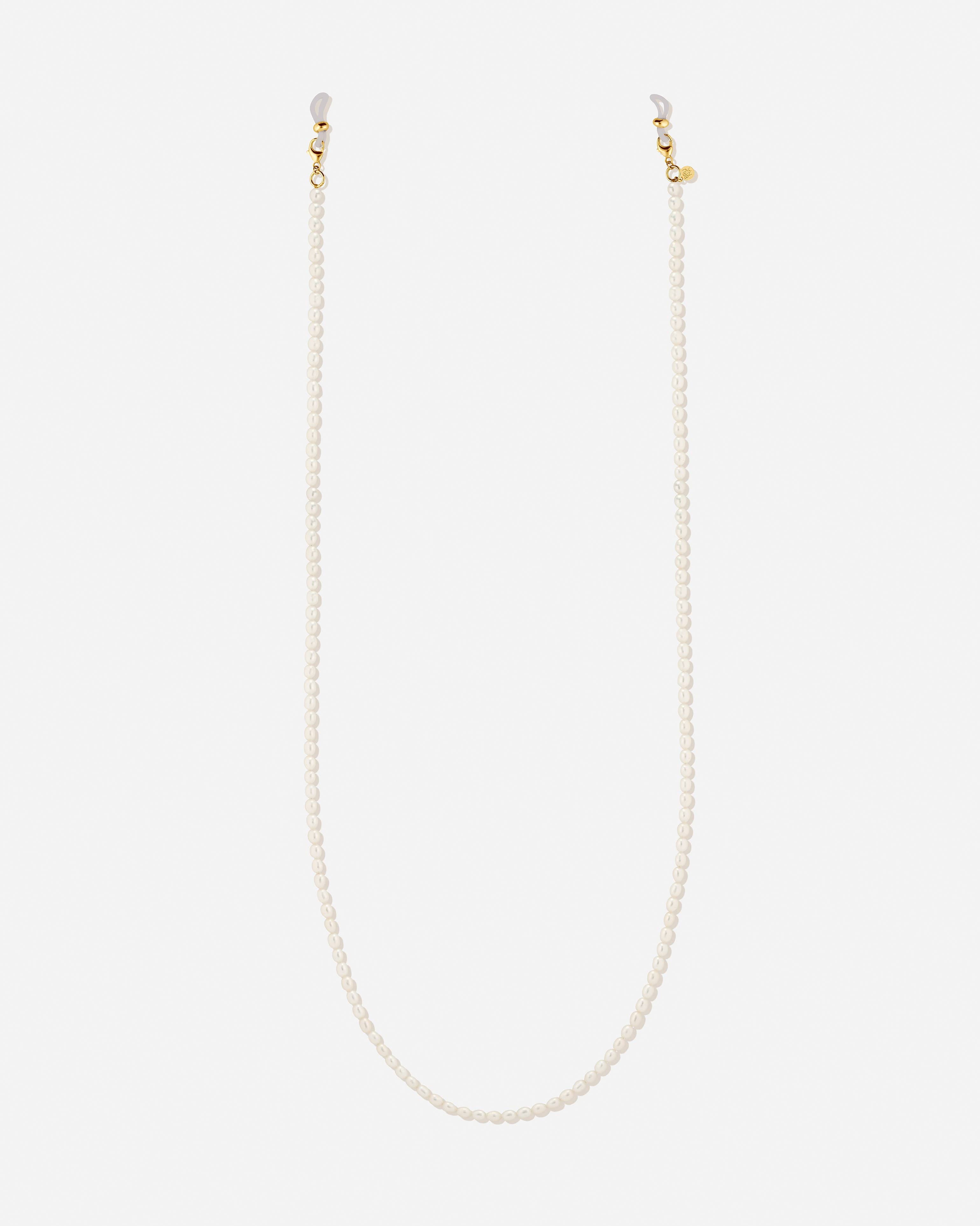 Bruna The Label Accessoire 18k Gold Vermeil / Perlen Champagne Sunglass Chain