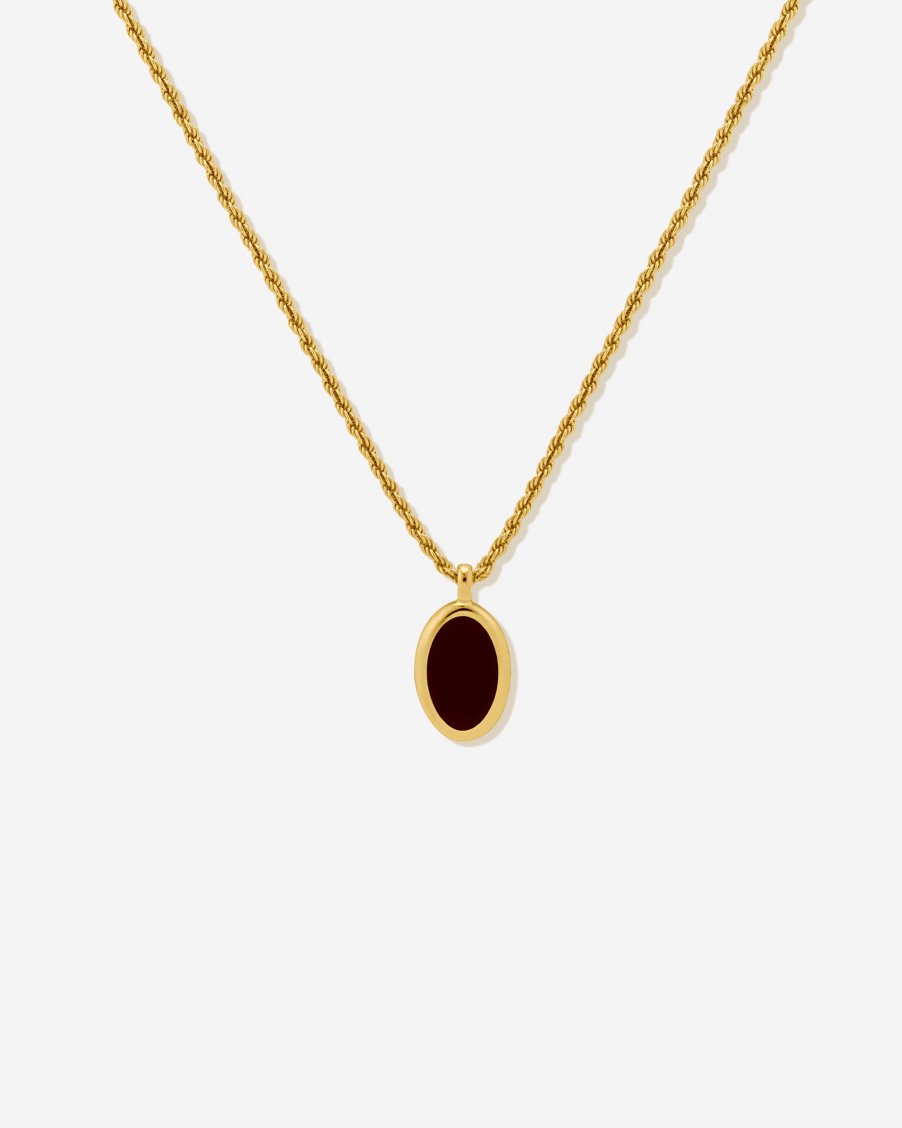 BRUNA The Label Necklace 18k Gold Vermeil / Black Onyx Como Onyx Necklace