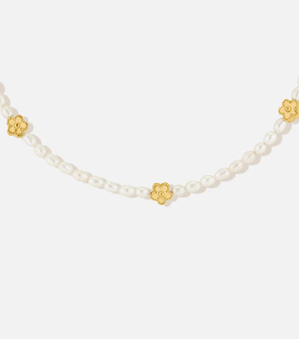 Bruna The Label Necklace 18k Gold Vermeil / Perlen Fiore Choker