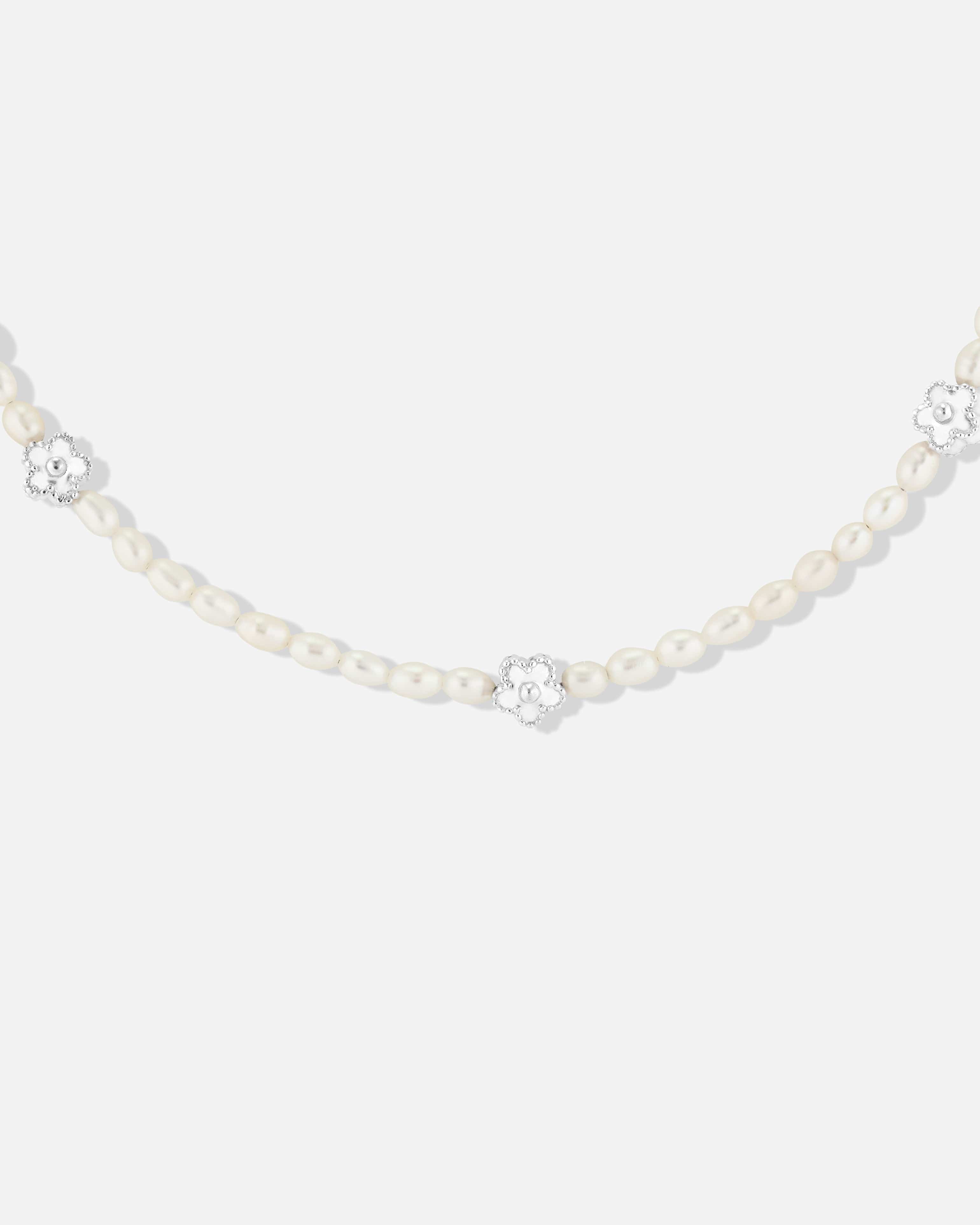 Bruna The Label Necklace 925 Sterling Silber / Perlen Fiore Choker