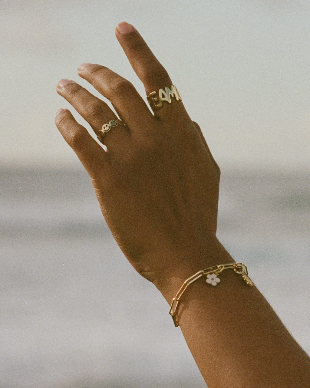 BRUNA The Label Charm 18k Gold Vermeil / Emaille Fleur Small Charm Seashell