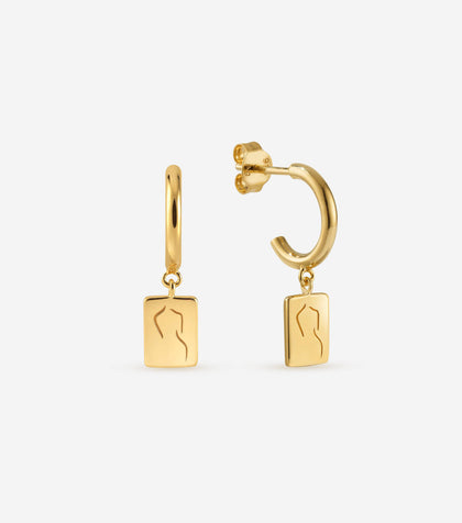 BRUNA The Label Earrings 18k Gold Vermeil / No Gems Florence Hoops