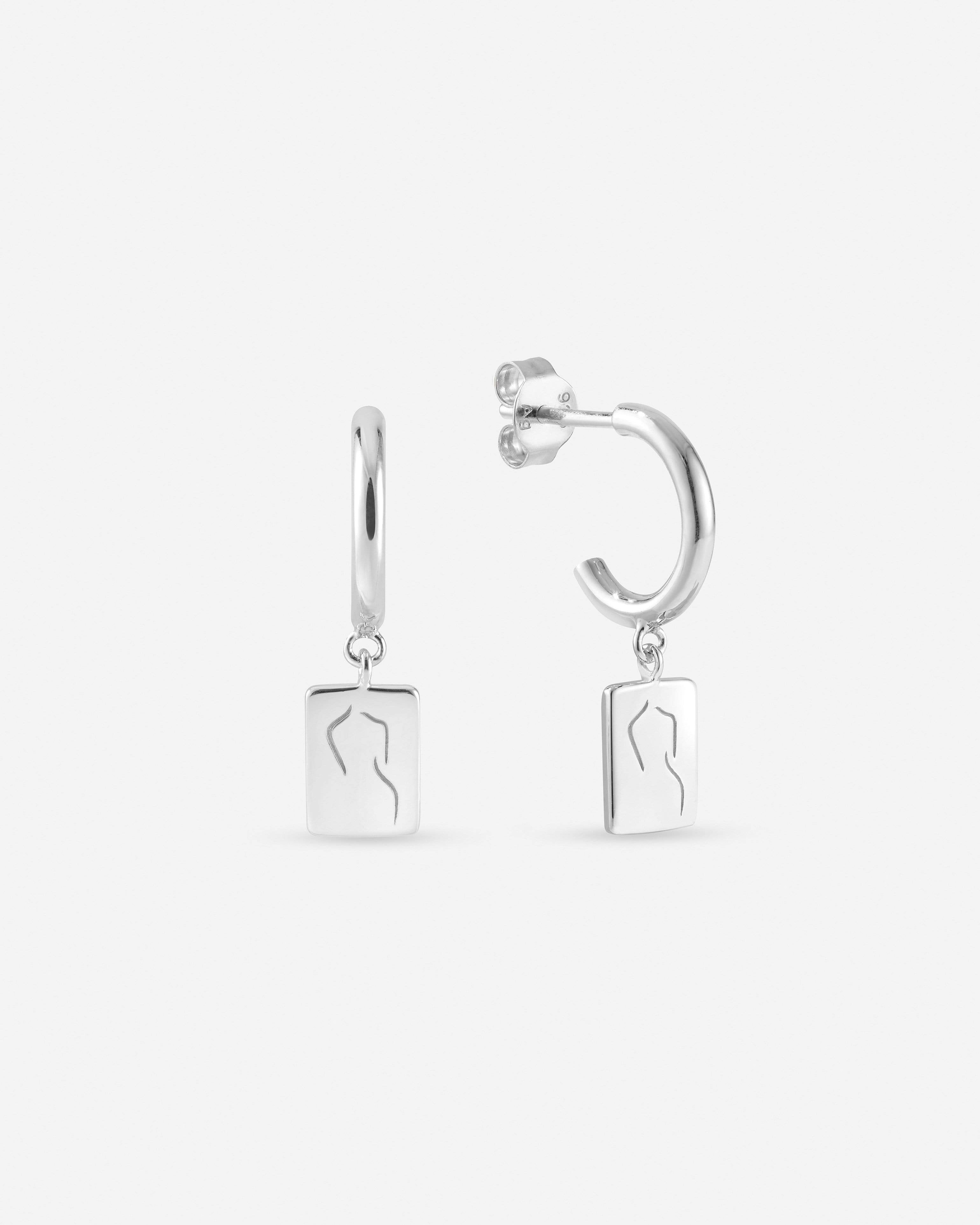 BRUNA The Label Earrings 925 Sterling Silber / No Gems Florence Hoops