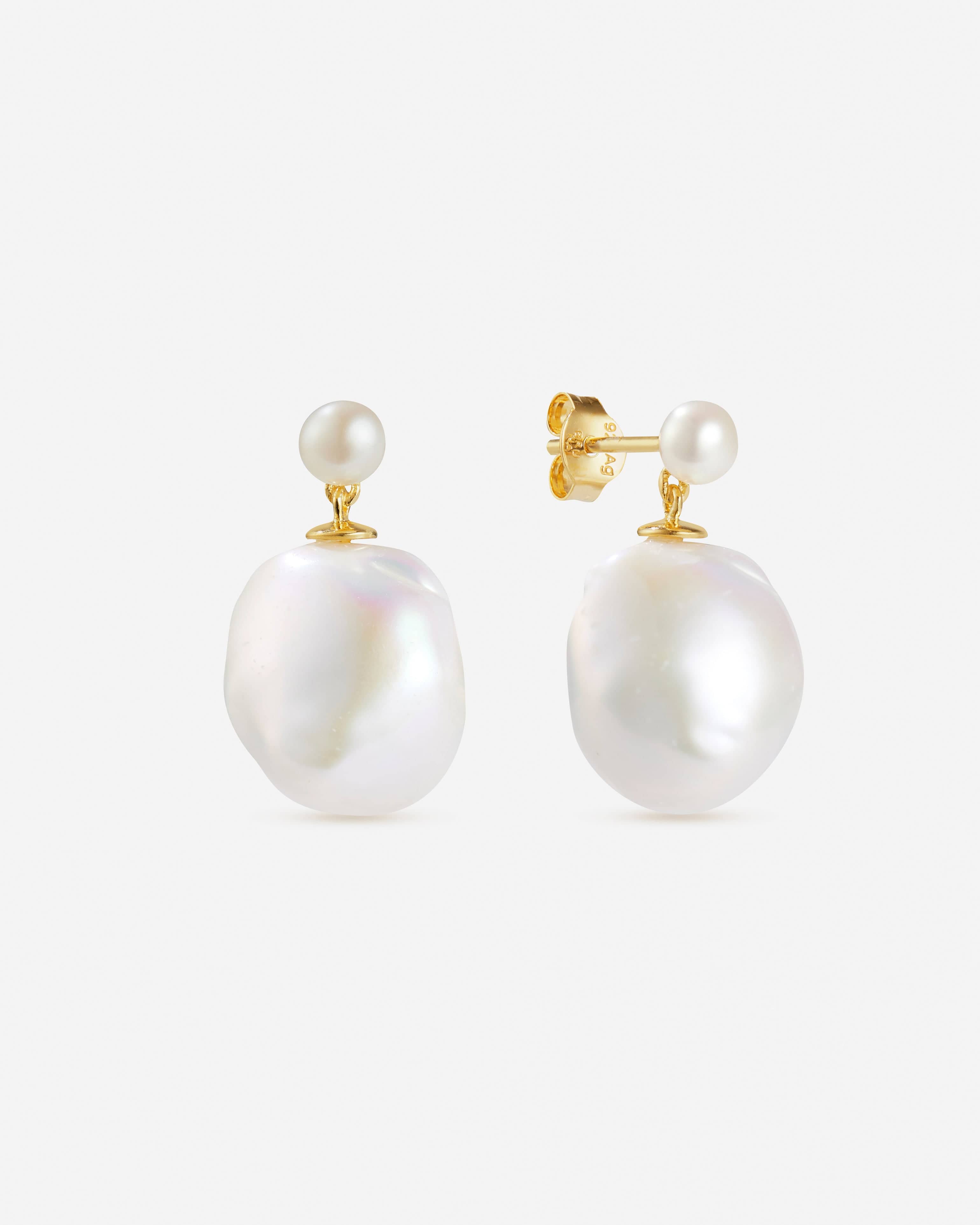 BRUNA The Label Earrings 18k Gold Vermeil / Perlen Genova Earrings