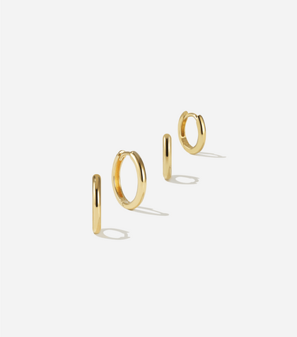 BRUNA The Label Sets 18k Gold Vermeil Isola Small Hoops Set