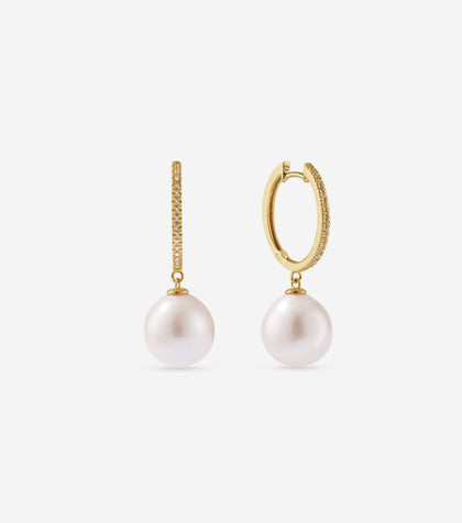 BRUNA The Label Earrings 18k Gold Vermeil / Perlen La Perla Hoops