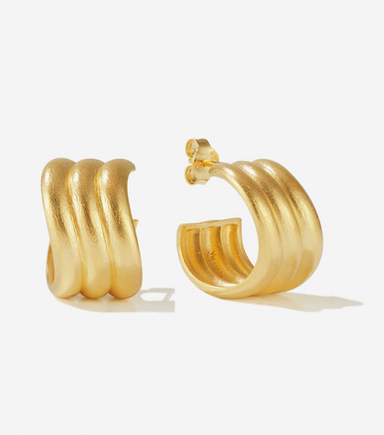 BRUNA The Label Earrings 18k Gold Vermeil / No Gems Marea Earrings