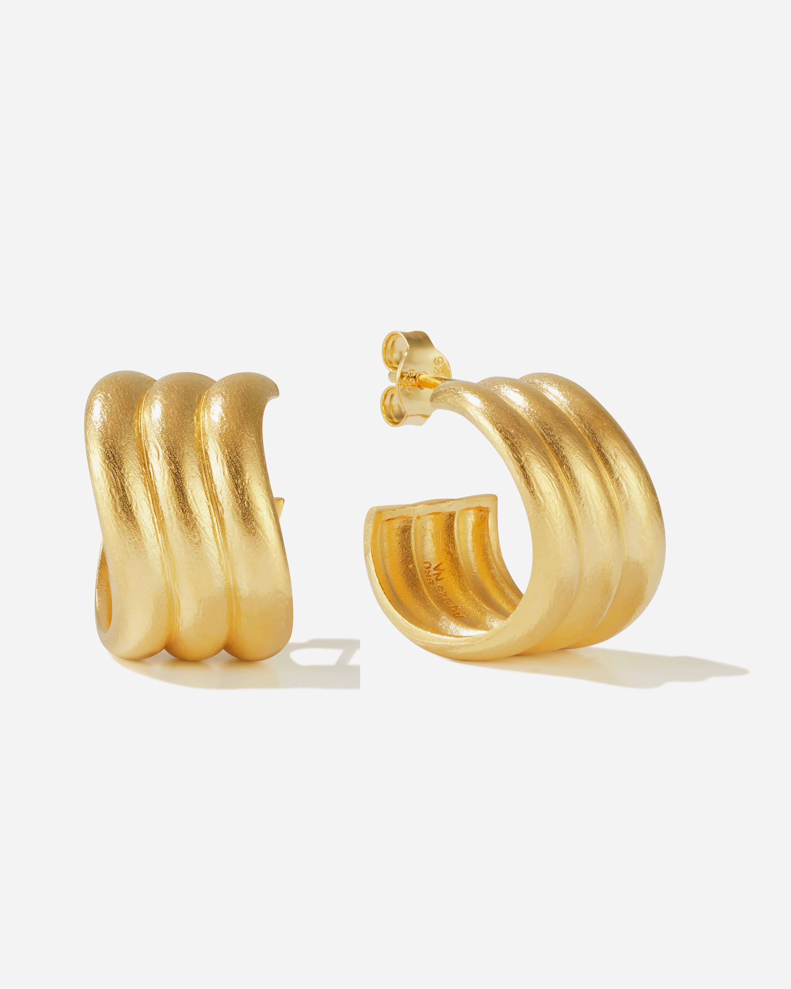 BRUNA The Label Earrings 18k Gold Vermeil / No Gems Marea Earrings