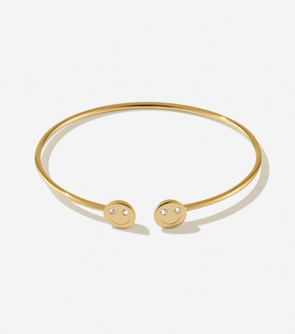 BRUNA The Label Bracelet Medium / 18k Gold Vermeil / Topaz Menton Bangle